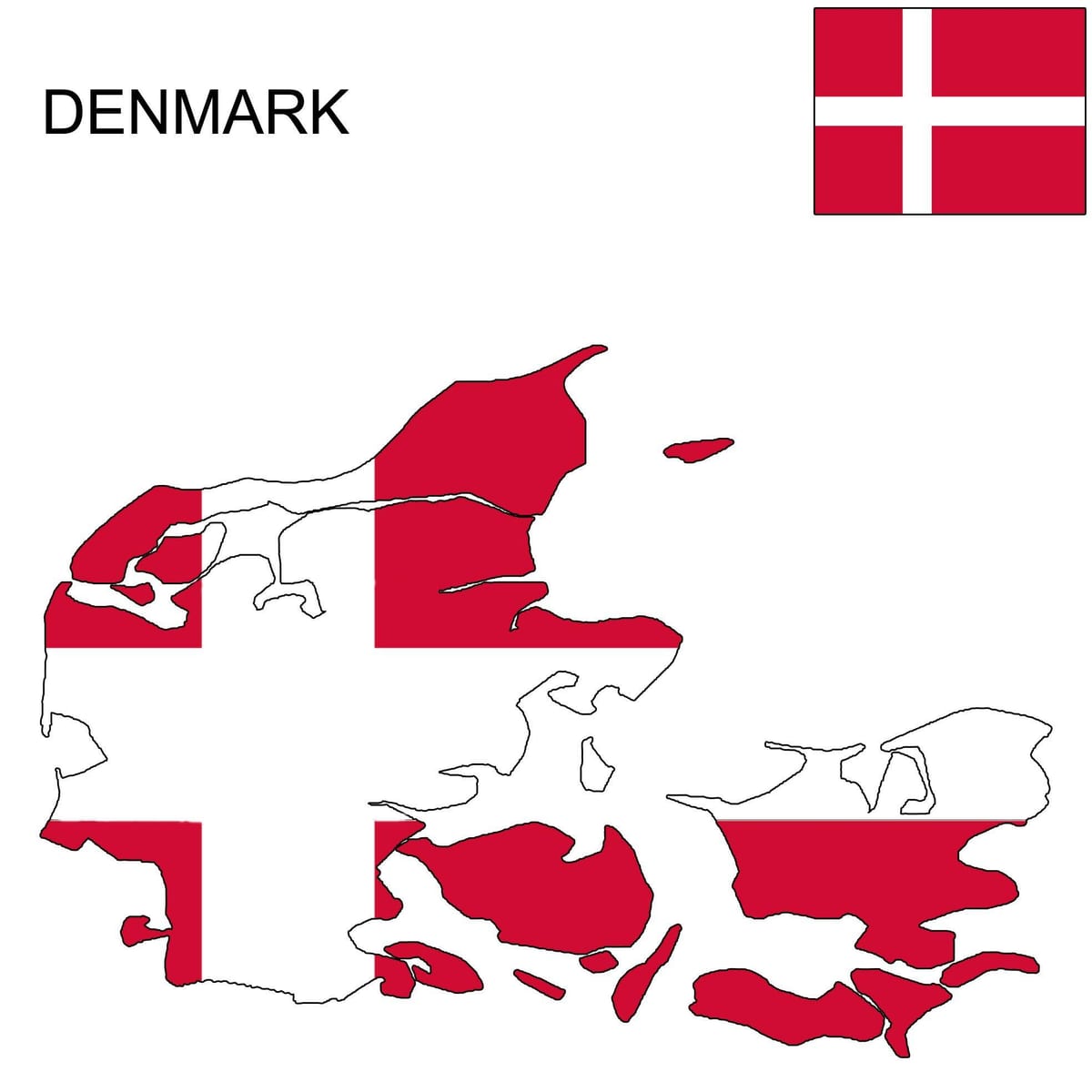 Ramani ya denmark bendera