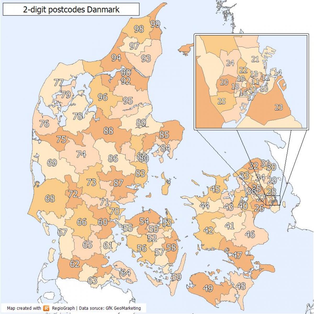 denmark zip code ramani
