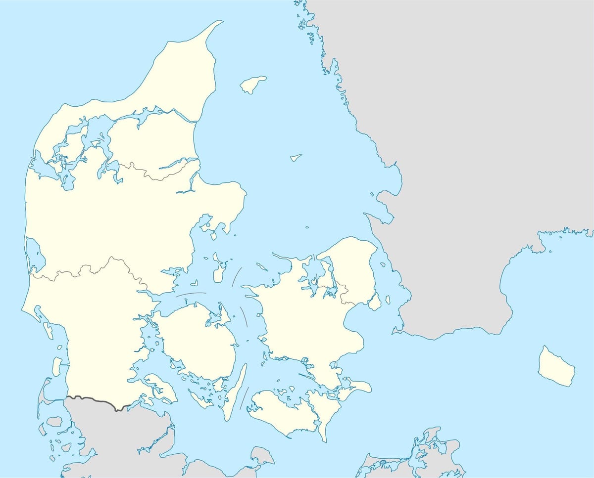 Ramani ya denmark vector