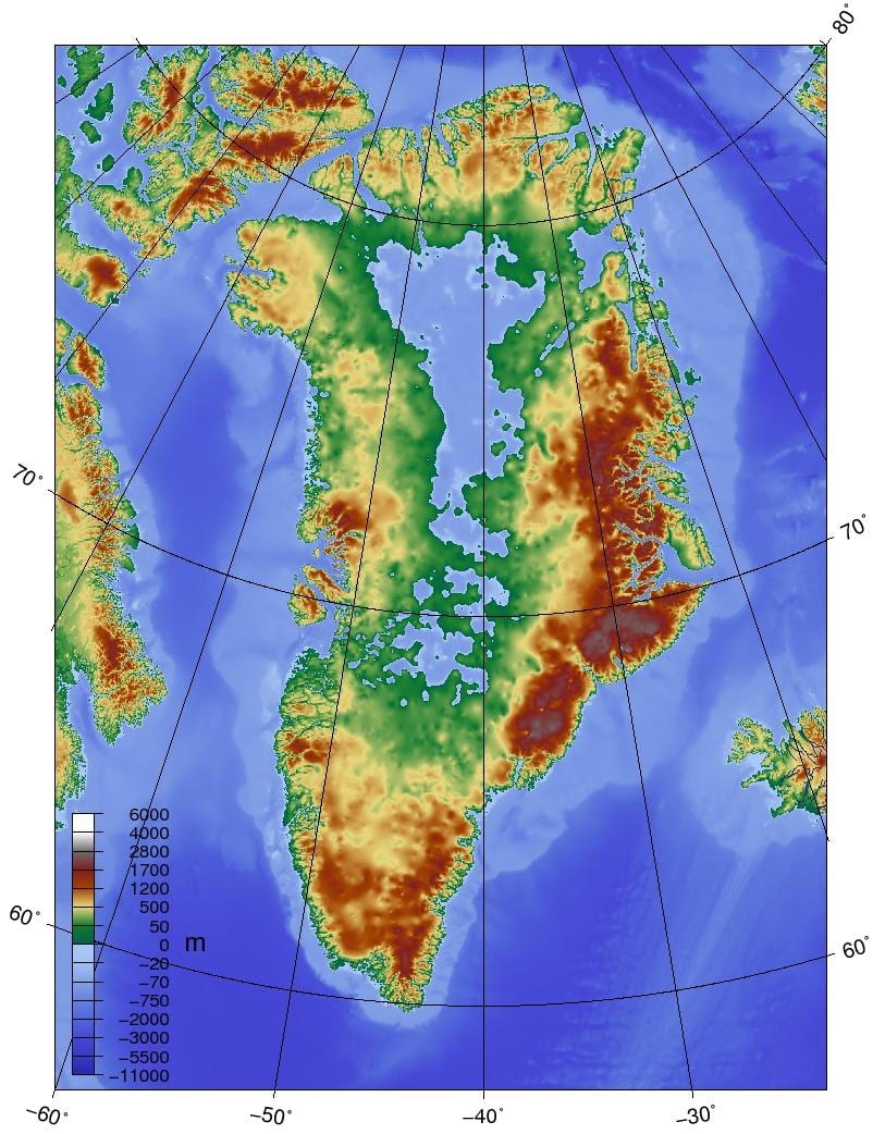 Ramani ya denmark topographic