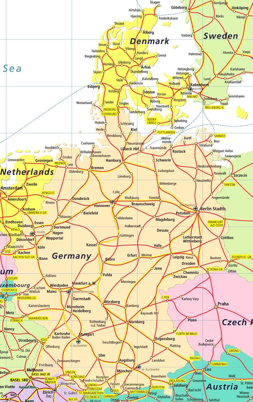 denmark vivutio vya utalii ramani