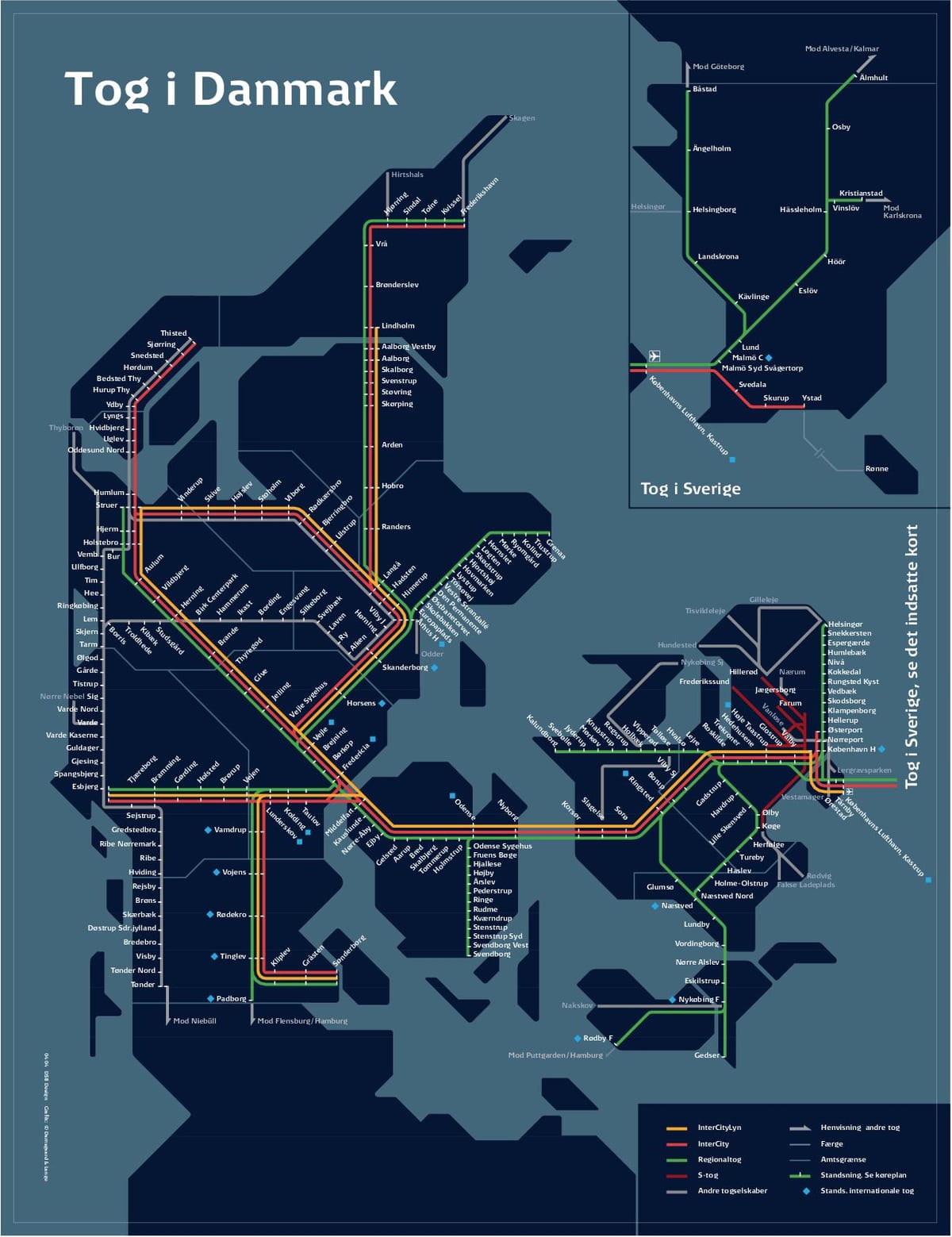 Ramani ya treni copenhagen denmark