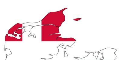 Ramani ya denmark bendera 