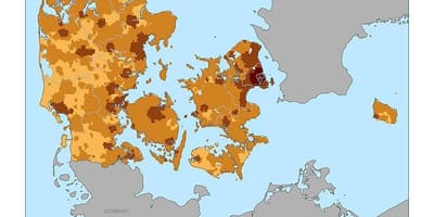 Denmark wiani idadi ya watu ramani